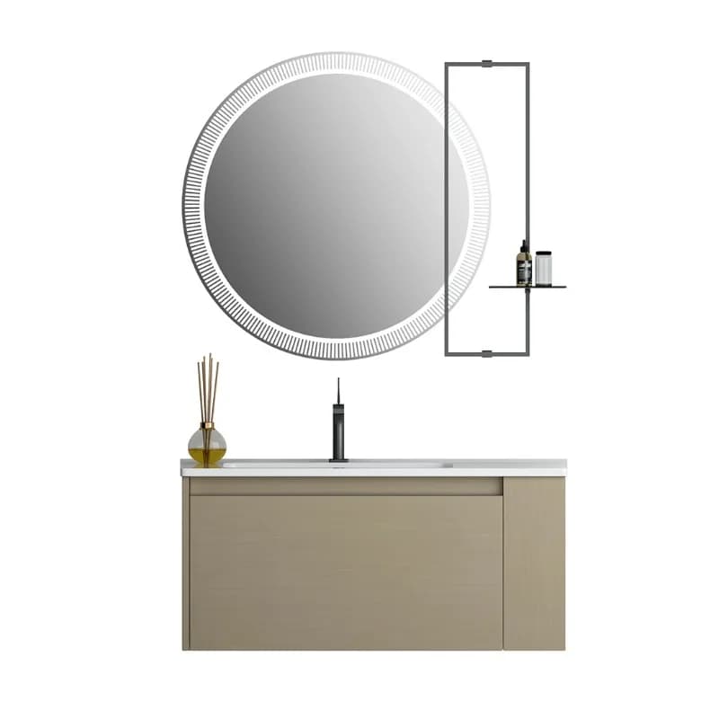Specchio intelligente in vetro led antiappannamento rotondo mobiletto da bagno WC trucco vetro specchio touch screen intelligente