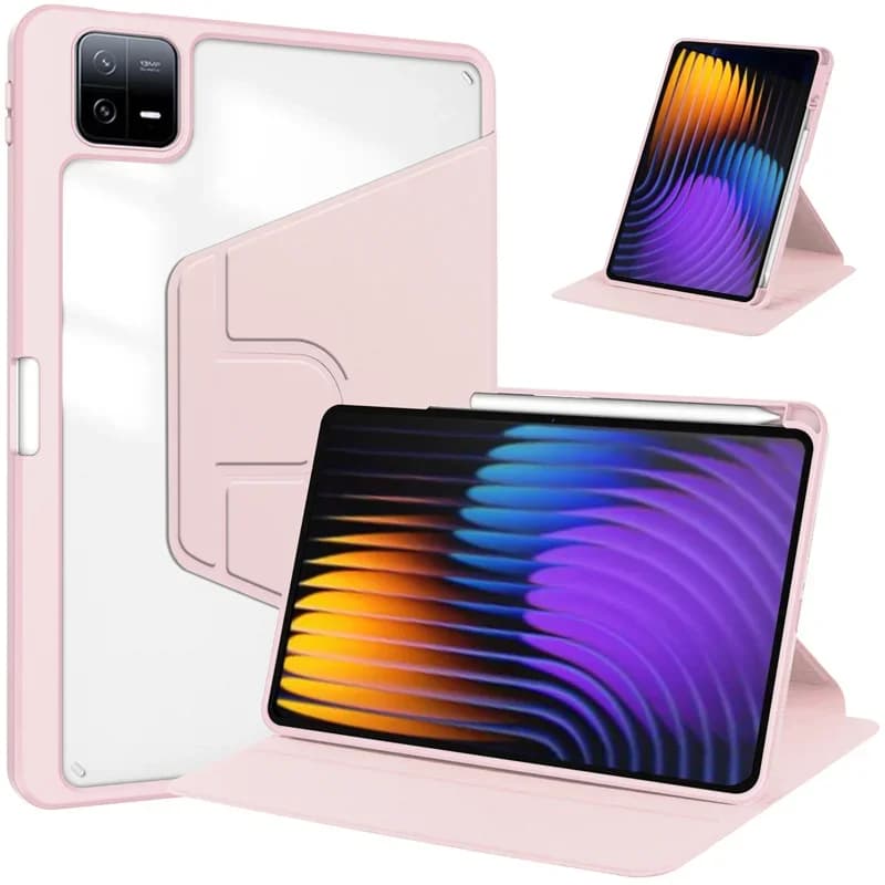 Per Xiaomi Pad 7 Pro Custodia con portapenne 360 Rotante Acrilico Trasparente Supporto Cover per Xiaomi Pad 7 Mi Pad 7 Pro Custodia 11.2"