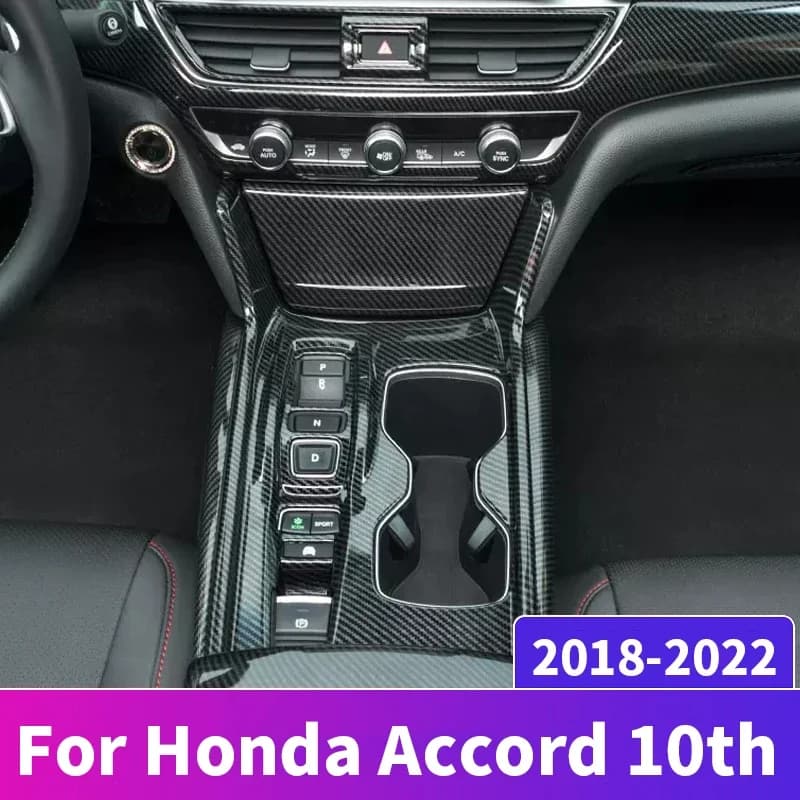 Per Honda Accord 10th X 2018 2019 2020 2021 2022 ABS Auto Scatola Del Cambio Interno Pannello di Copertura Trim Telaio Decorazione Accessori