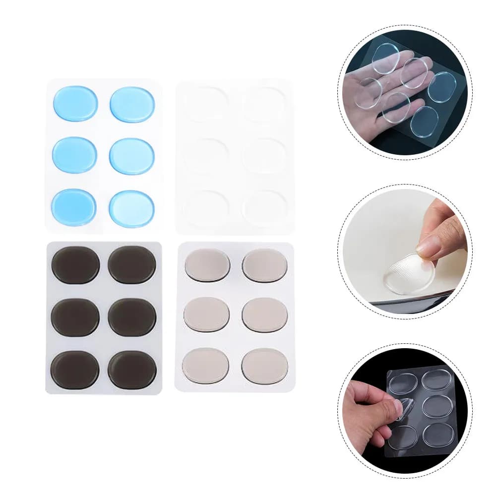 4 Fogli di Pad Silenziosi per Batteria in Silicone, Gel Smorzante per Riduzione del Rumore, Accessori per Pratica di Batteria