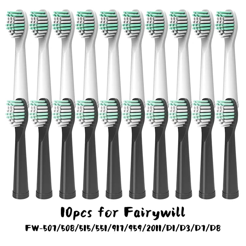 Compatible with Fairywill Toothbrushes Head FW-507/508/515/551/917/959/2011/D1/D3/D7/D8 Electric Toothbrush
