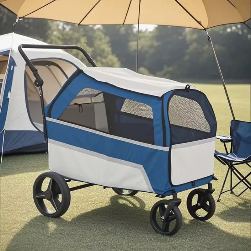 Factory Sales Convenient Storage Folding Dog Stroller Wagon Lightweight Pet Carrier