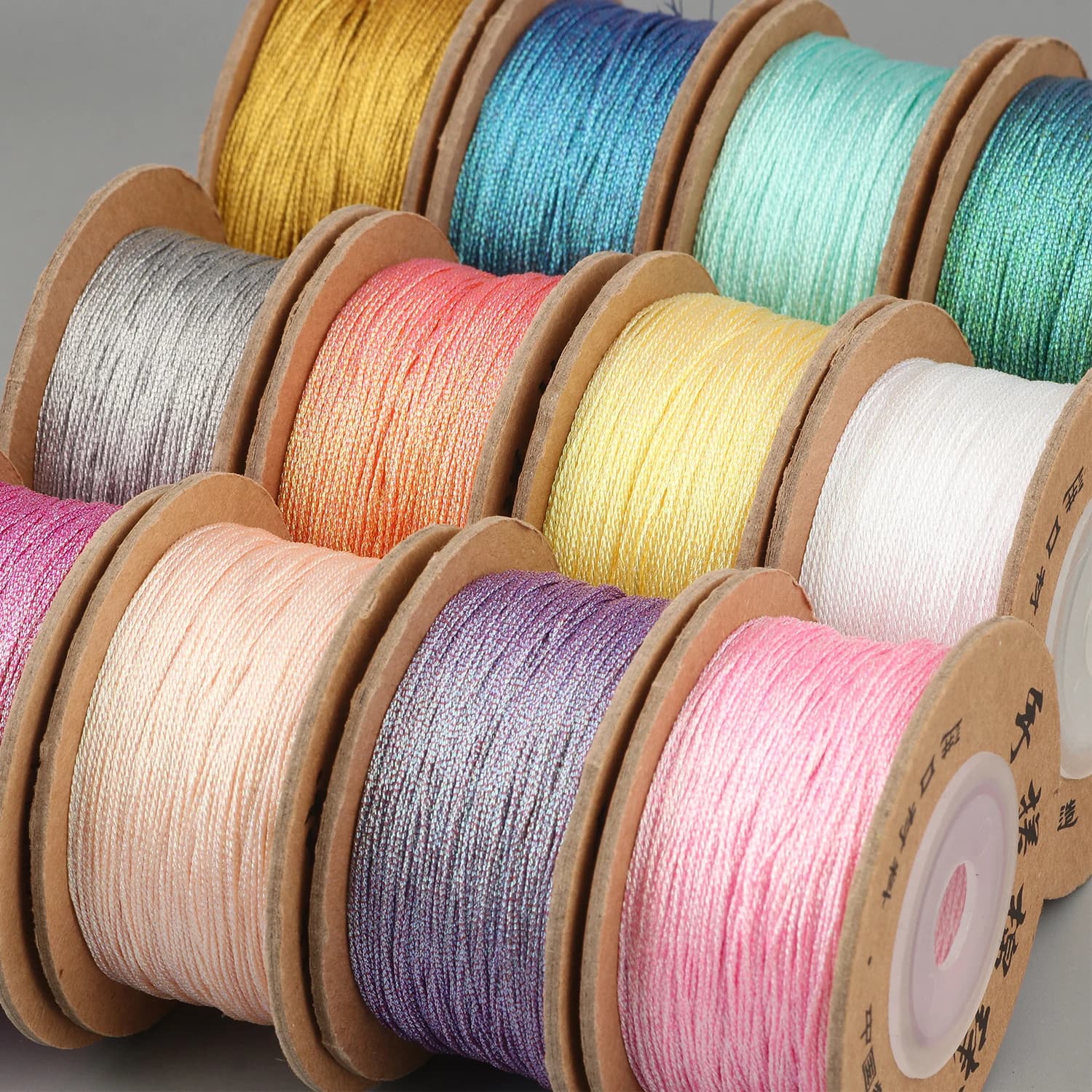 20 meters/roll 1mm wide cotton thread cotton thread cotton fabric/cavo/stringa/cord to weave craft bracelets gift box