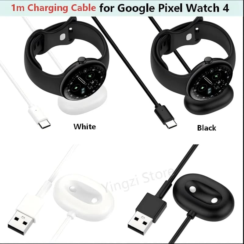 Cavo di Ricarica USB per Google Pixel Watch4 45mm 41mm, Caricatore Smartwatch, Adattatore per Dock, Accessori per la Ricarica