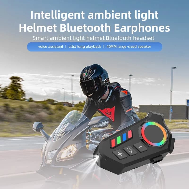 K06 Moto Chiamate in vivavoce Suono stereo wireless con cancellazione del rumore Casco Auricolare Bluetooth per ciclisti