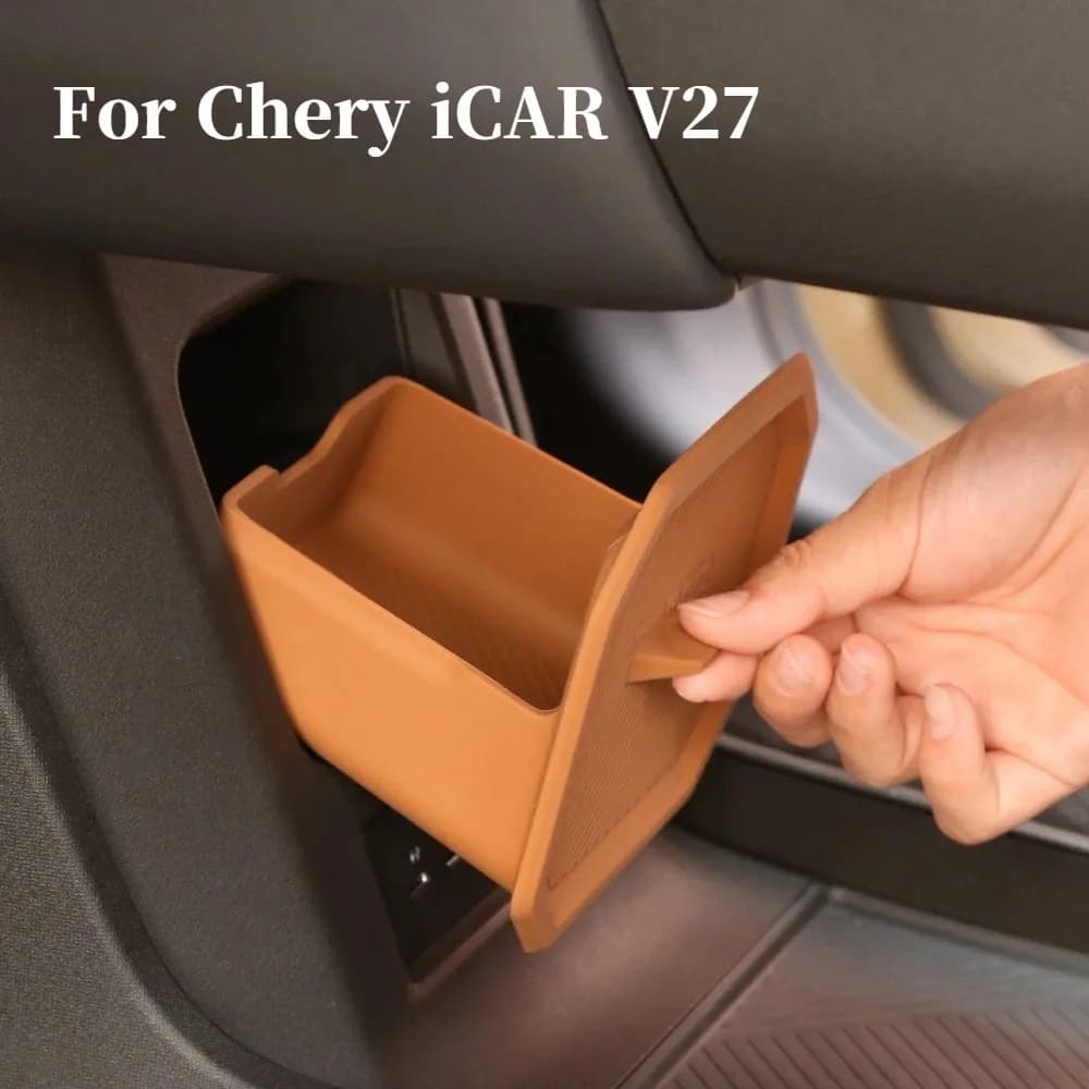 Per Chery iCAR V27 2026: Scatola portaoggetti inferiore in silicone per console centrale, accessori di modifica per la privacy e l'organizzazione interna