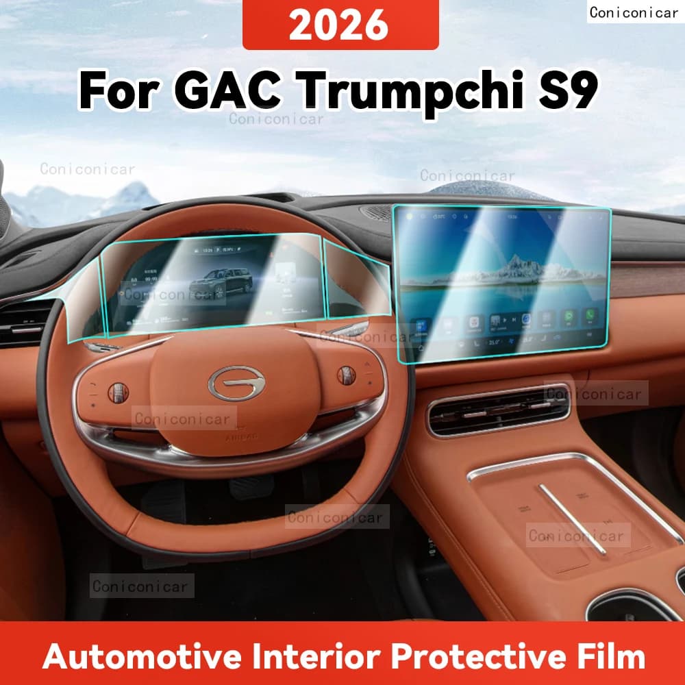 TPU Per GAC Trumpchi S9 2026 Pellicola Protettiva Trasparente Interni Auto Pannello di Navigazione di Controllo Centrale Accessori Adesivo