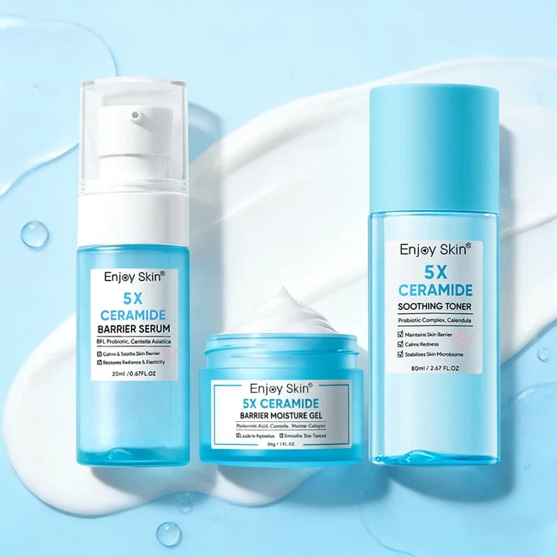 Viso 5x Ceramide Care Set: Lenitive Tonic, Hydrating Cream, Low pH Detergent, Cutanea Barrier Reparator Serum, Hydrating Gel