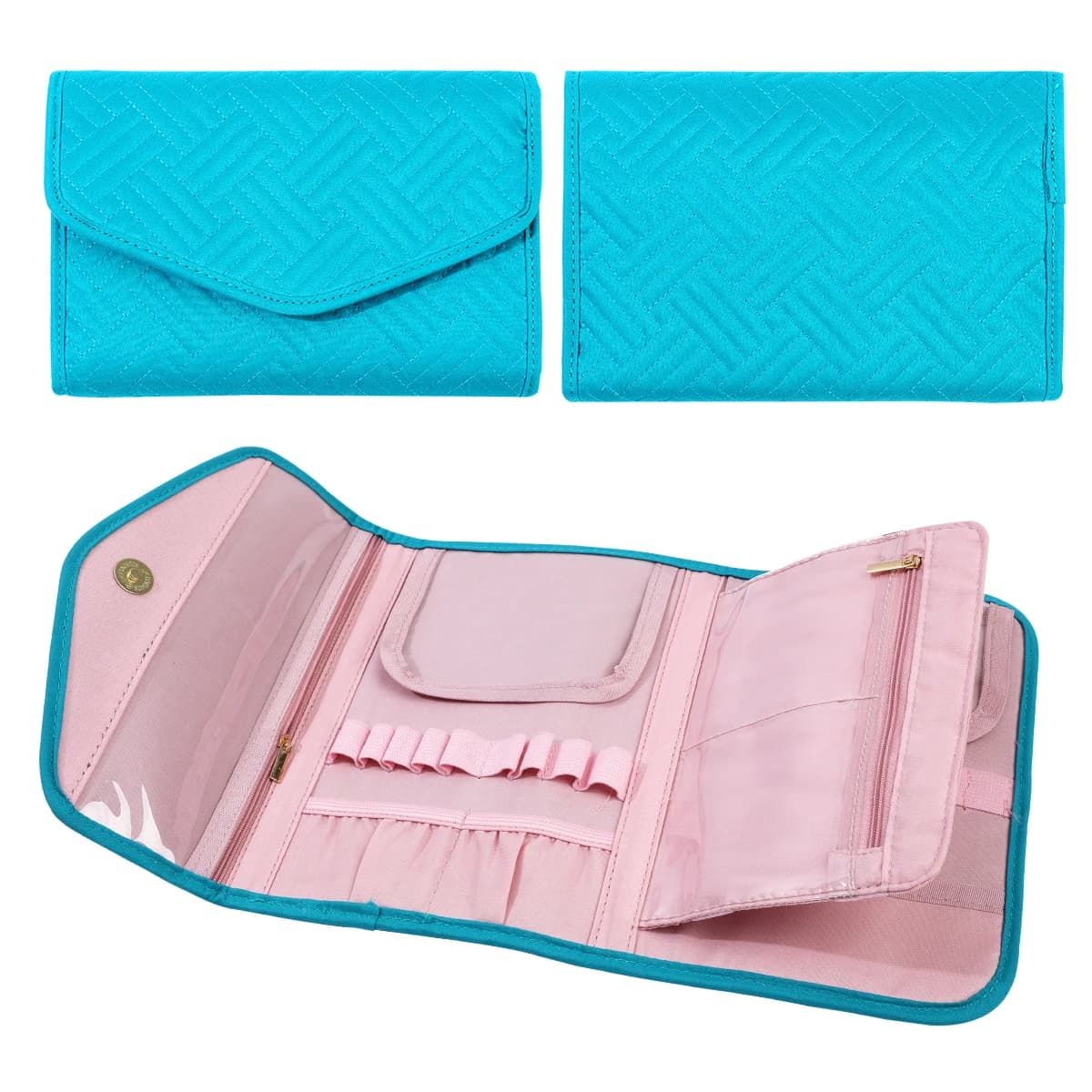 Ganci per uncinetto portatili Organizzatore Rotolo Borse pieghevoli per riporre aghi per uncinetto per kit di accessori per cucire Borsa per organizer