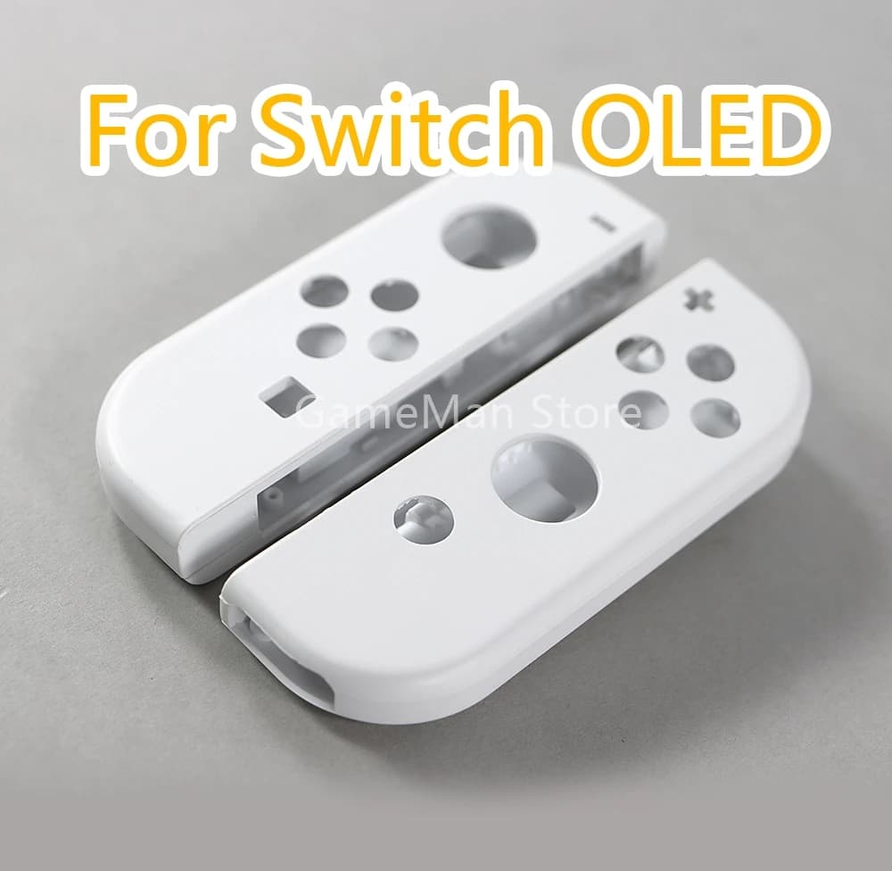 Sostituzione per NS Switch OLED Joy-Con Custodia bianca con maniglia sinistra e destra Custodia Shell Cover con telaio medio