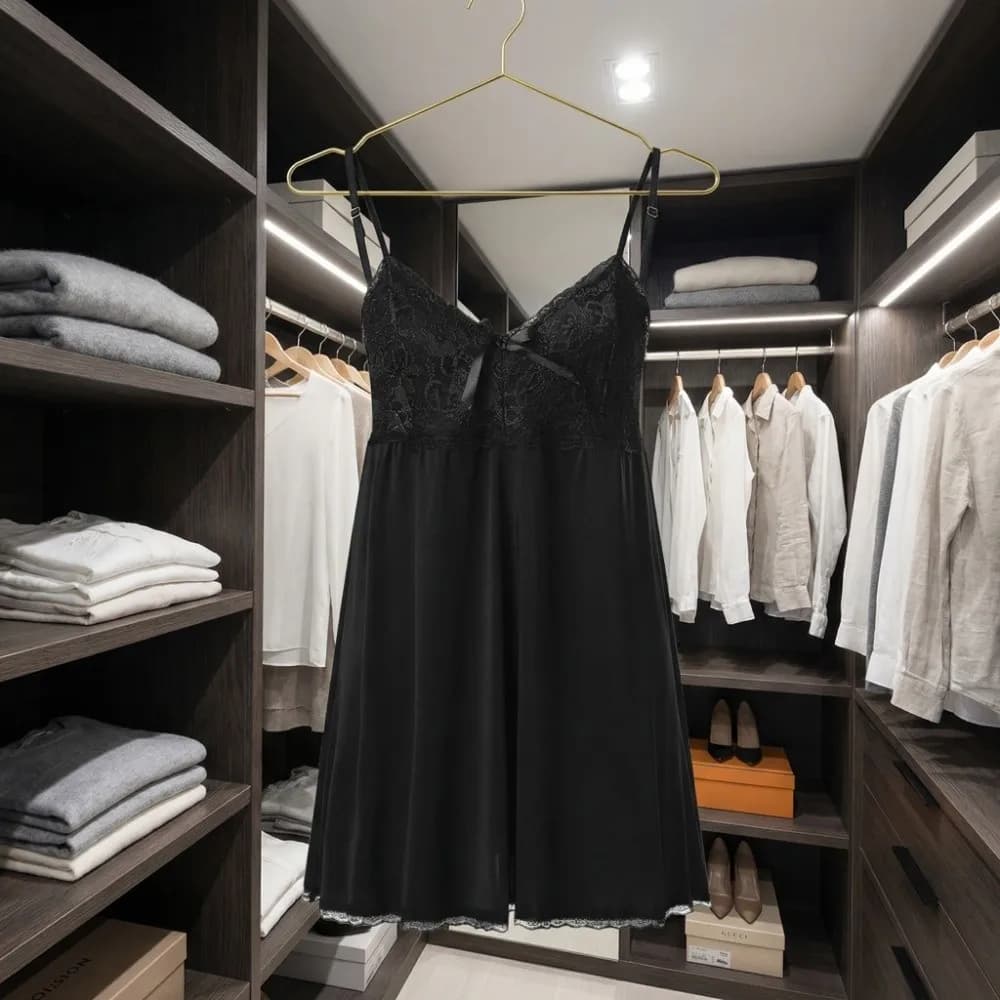Abito da notte sottile da donna in pizzo con fiocco, scollo a V, spalline in pizzo, vestito da festa con spacco, camicia da notte slim in pizzo per casa