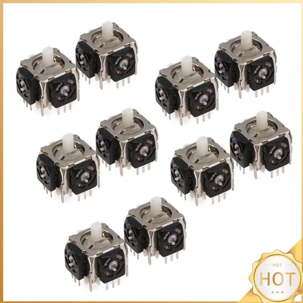 10 Pezzi Modulo Sensore Analogico 3D, Parti di Ricambio, Accessori Sostitutivi, Sensore Joystick Analogico 3D a 3 Pin per Controller PS3