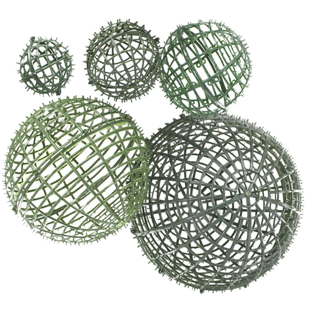Set di 5 Robusti Supporti per Sfere di Erba, Gabbie per Composizioni Floreali, Strutture per Piante Artificiali, Accessori per Giardino e Matrimoni