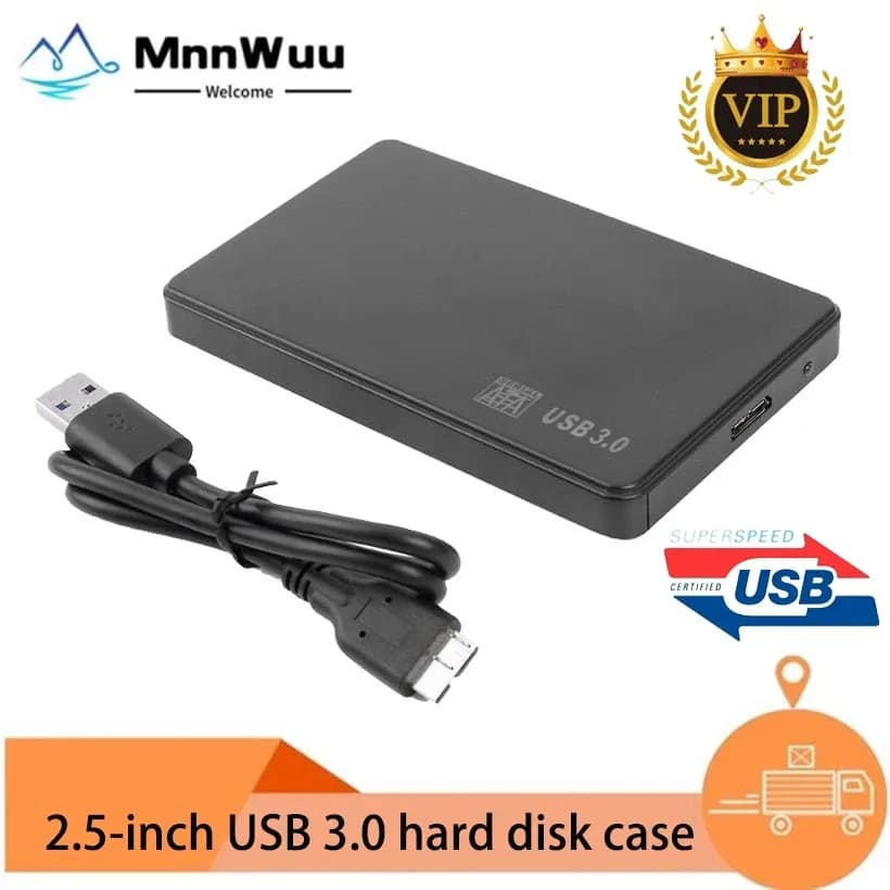 MnnWuu Custodia per disco rigido da USB 3.0 a SATA da 2,5 pollici Custodia per disco SD da 5 Gbps Custodia per disco rigido esterno HDD SSD per PC desktop notebook