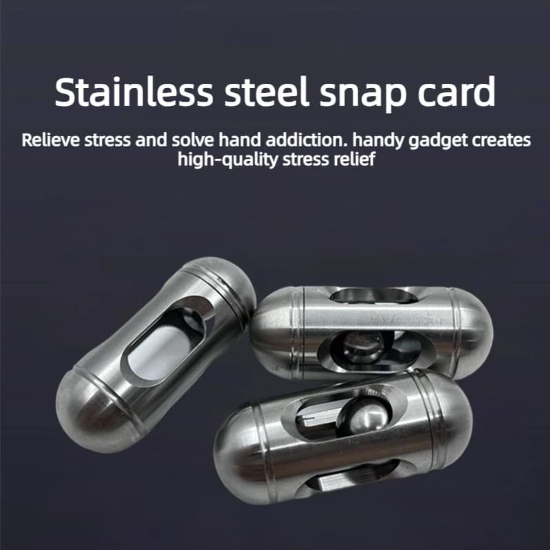NDEDC Snap Bead Fidget Spinner Portatile in Acciaio Inossidabile Lavorato a CNC, Giocattolo Antistress da Scrivania