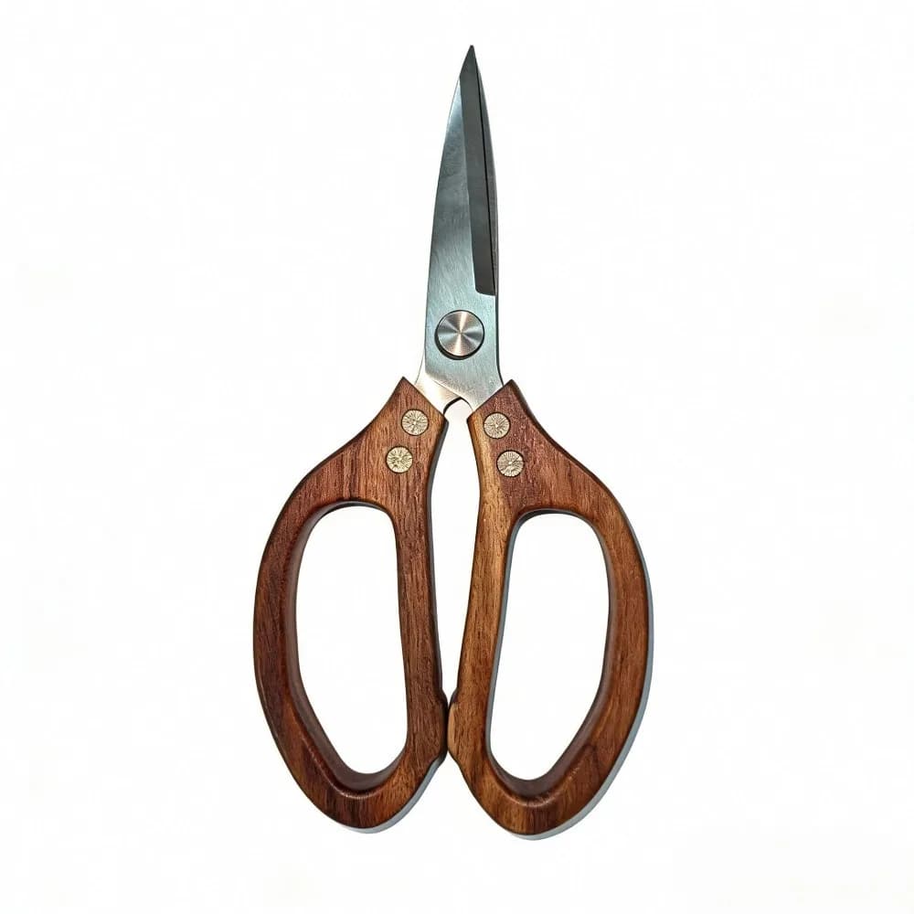 Forbici da Cucina Professionali con Manico in Legno, Affilate e Antiscivolo, Forbici Ergonomiche in Acciaio Inox per Ramen e Verdure