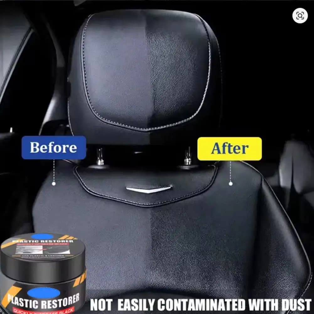Restauratore di plastica per auto Ritorno al nero Gloss Rinnovo agente di rivestimento Riparazione Pannello automatico Interni Cera Polacco Pelle e Y3O0