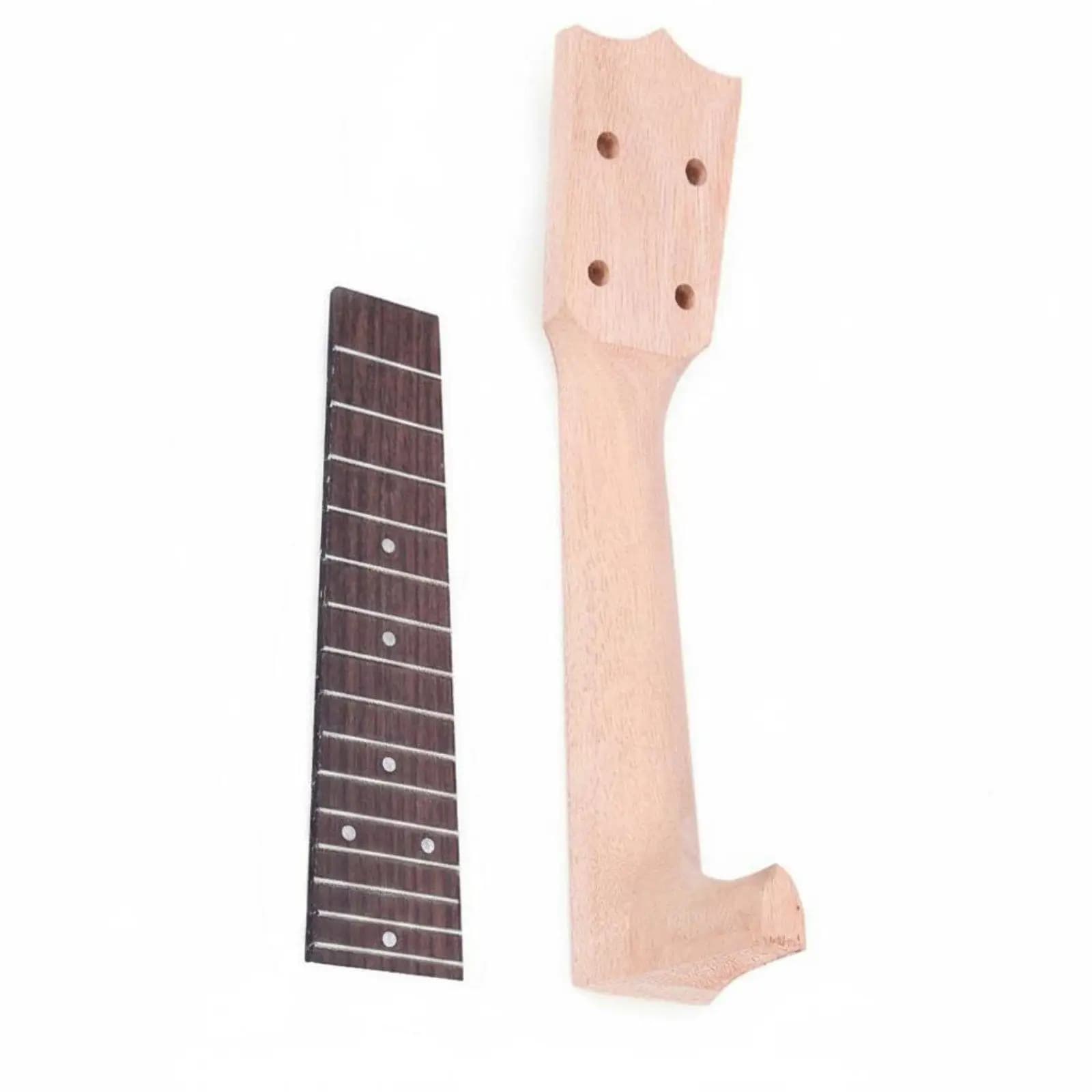 Ukulele Neck Okoume Rosewood Fingerboard DIY Guitar Neck Replacement Part for Ukulele Accessories Repair