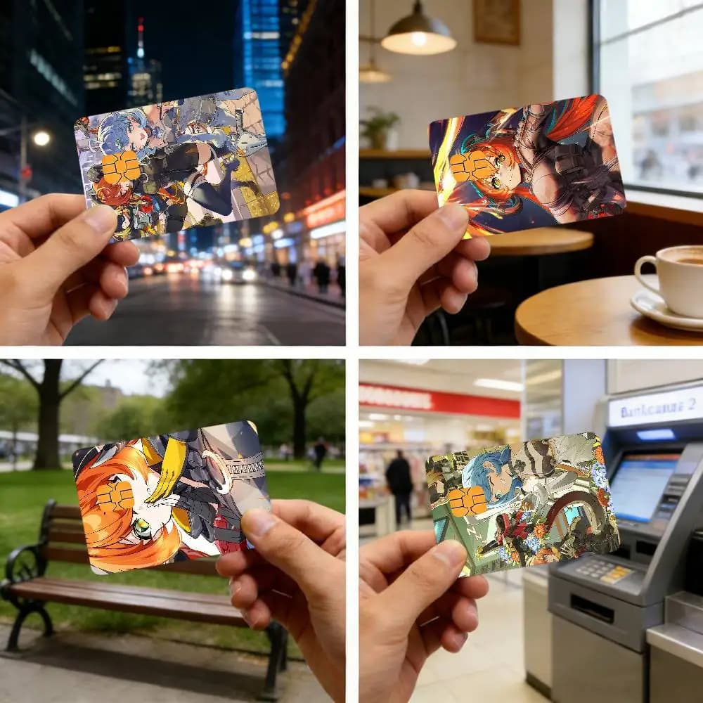 Adesivi per carte di credito Z-zenless game zero-o, carte bancarie, carte per il trasporto pubblico, pellicola protettiva impermeabile e antigraffio