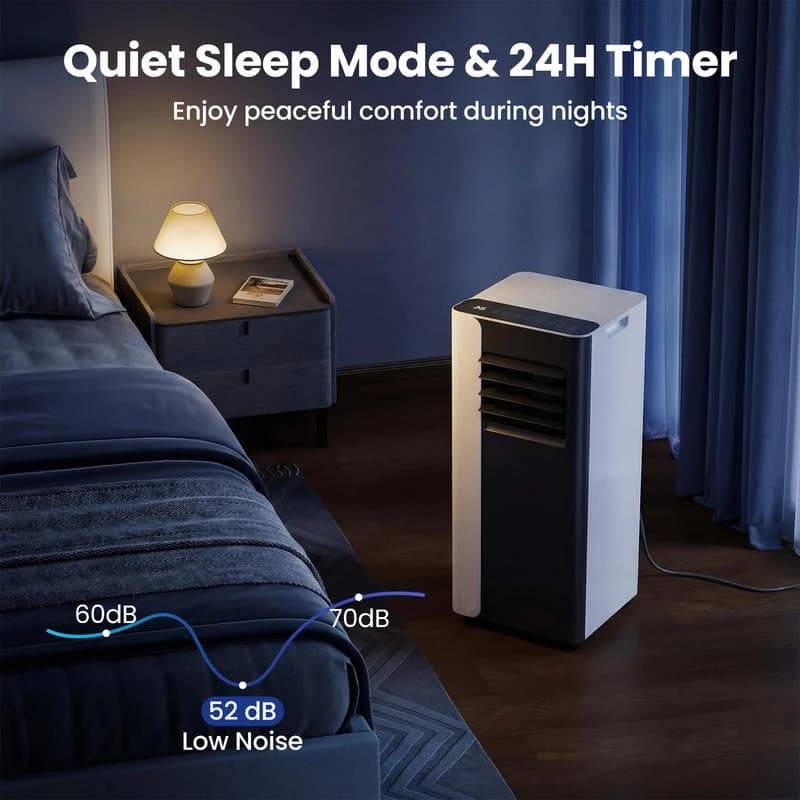 Condizionatore d'Aria Portatile 3 in 1 da 10000 BTU con Ventilatore e Deumidificatore