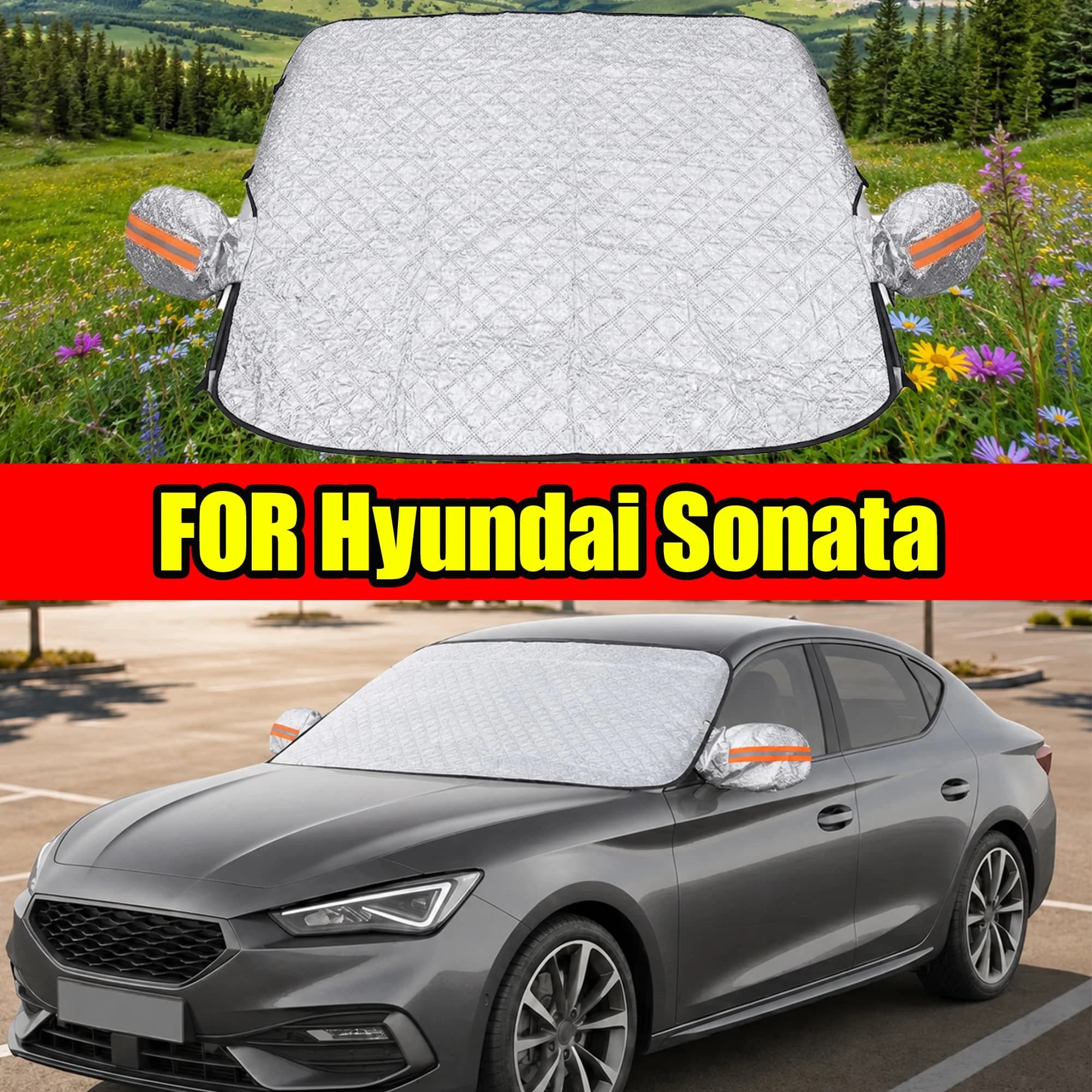 FOR Hyundai Sonata Windshield Sunshade, UV Protection & Heat Block Cover For Car Front Window