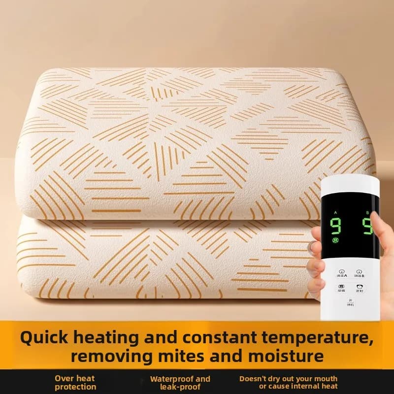 Coperta elettrica Sherpa Peluche Queen King Twin Riscaldata USB Riscaldamento rapido 3 Impostazioni di calore Spegnimento automatico Lavabile in lavatrice