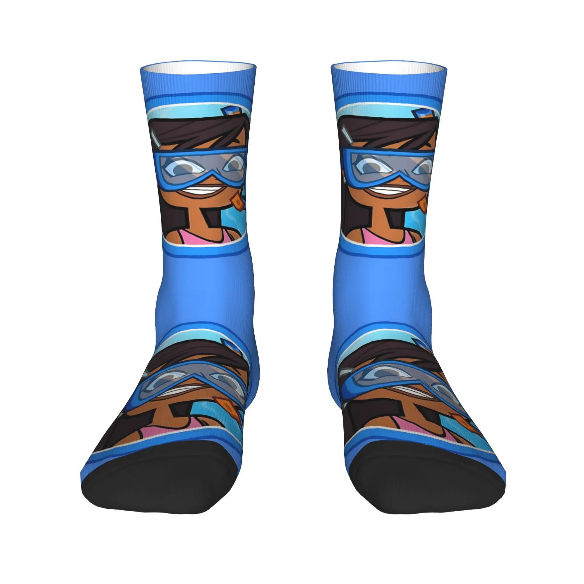 Crazy Design Totals Dramas Reboot Icon - Snorkeling Priya Basketball Socks Polyester Crew Socks for Women Men Breathable