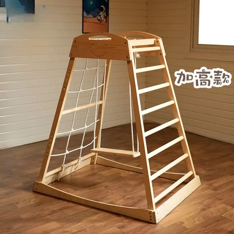 Struttura da arrampicata per bambini, per uso domestico per bambini, piccola famiglia, in legno massello, per l'educazione precoce, integrazione sensoriale, formazione climbi