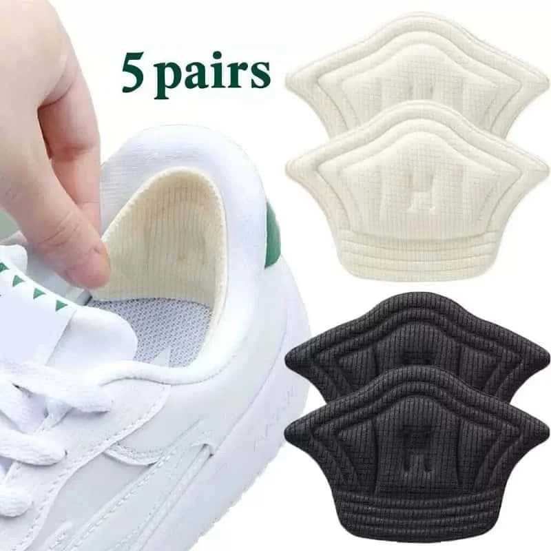 5 pairs of sneaker insoles, heel cushions, adjustable size