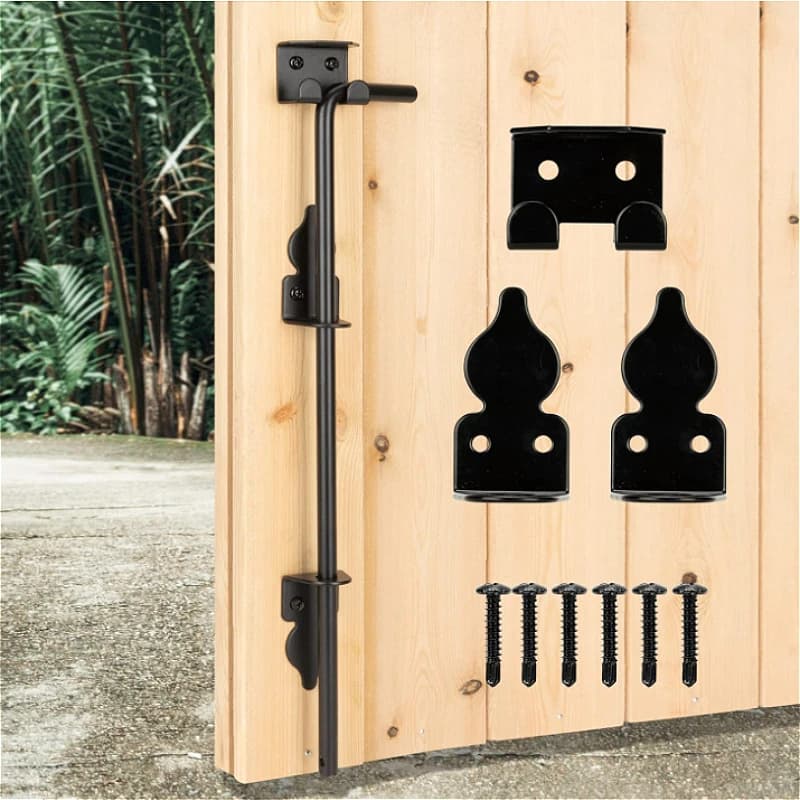 Set da 1/2 Pezzi: Fermaporta a Canna per Cancelli in PVC, Vinile, Metallo, Recinzioni e Porte - Chiusura a Terra per Mantenere Aperti e Chiusi i Cancelli in Legno