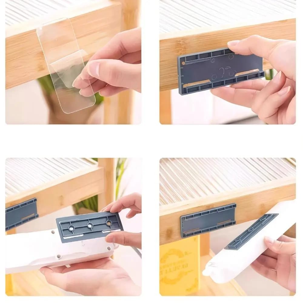 Plastic Power Strip Mounting Bracket Wall Organizer For Router Adapter Cord Management Tool For Home Bedroom Living
