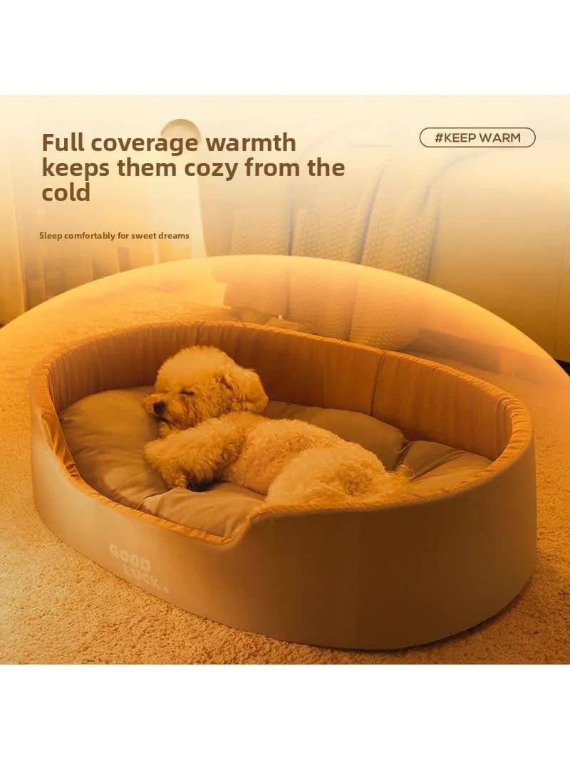 Thickened Double Layer Dog Bed Washable Warm Resistant to Scratching Couch Windproof Winter Pet Home Supplies