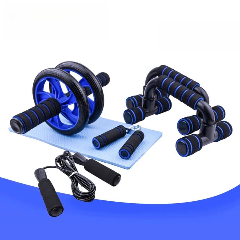 Abdominal Wheel Set, Jump Sport Rope Gripper, Push Up Stand, Fitness Set, Multifunctional Portable Fitness Equipment Ab Rollers