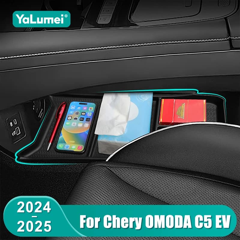 Organizzatori in TPE per Vano Portaoggetti Inferiore della Console Centrale per Chery Omoda C5 EV 2024 2025, Accessori Interni Auto