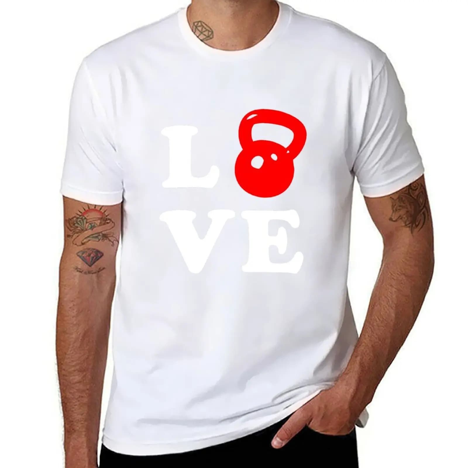 Kettlebell Love For Crossfit T-shirt, shirts with prints, essential shirt
