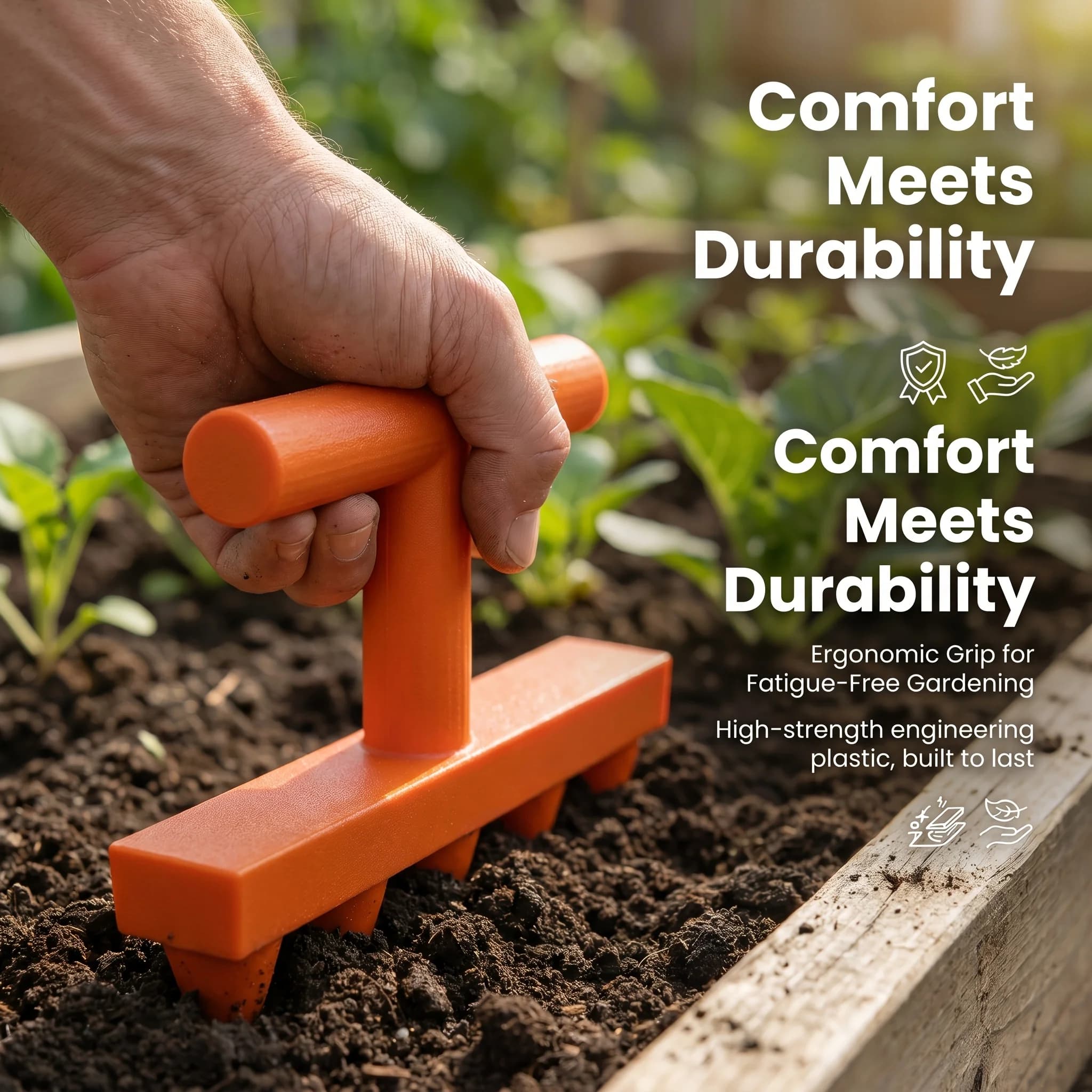 Garden Seeding Hole Puncher Household Vegetable Flower Seedling Planter Tool Balcony Pot Garden Precise Sowing Hole Maker