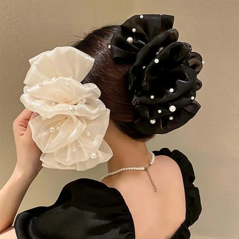 1/2pcs Elegant Pearl big Bubble Hair Clip for Girls Shark Clip Fashion Girls Back Head Hair Clamp