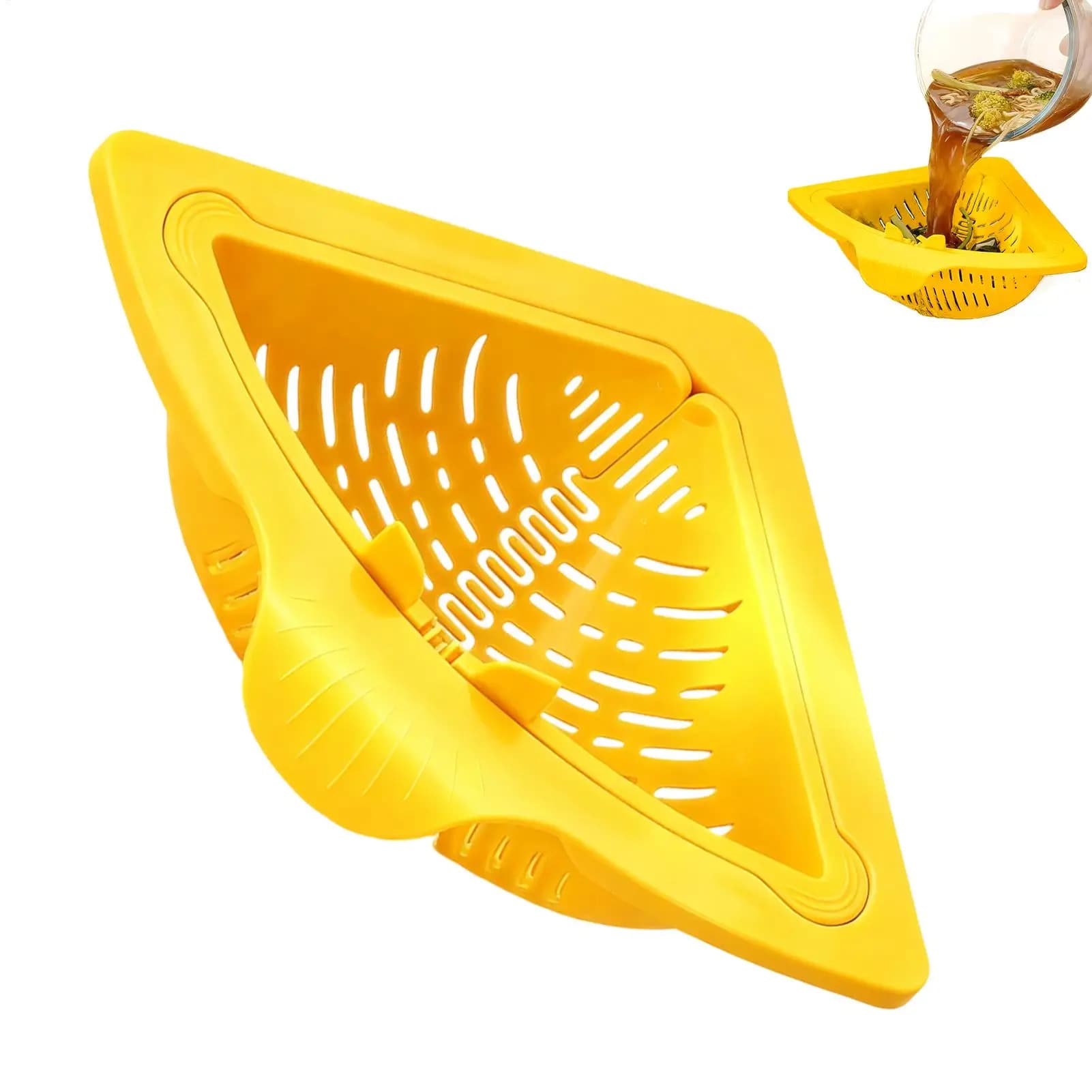 Lavello ad angolo Scolapiatti Cestello in silicone Auto Dump Cucina Rack di stoccaggio Catcher rifiuti alimentari per lavello per rifiuti di rifiuti Avanti di rifiuti alimentari