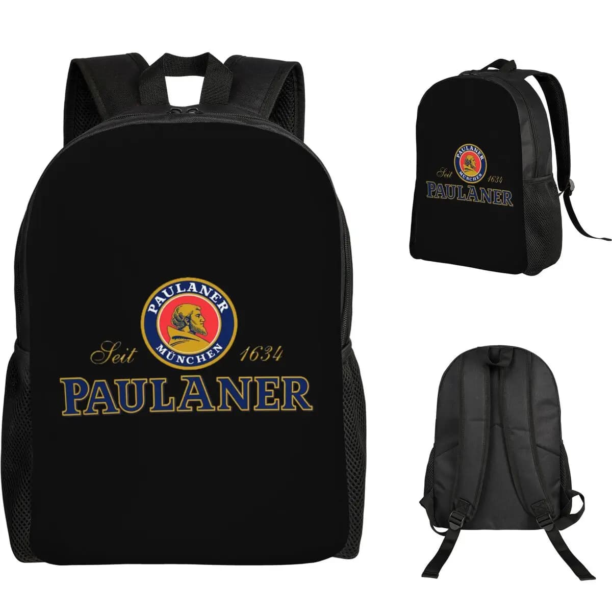 Zaino Paulaner Munchen per studenti, ragazzi e ragazze, borsa per libri, borsa per la scuola, borse a tracolla per laptop