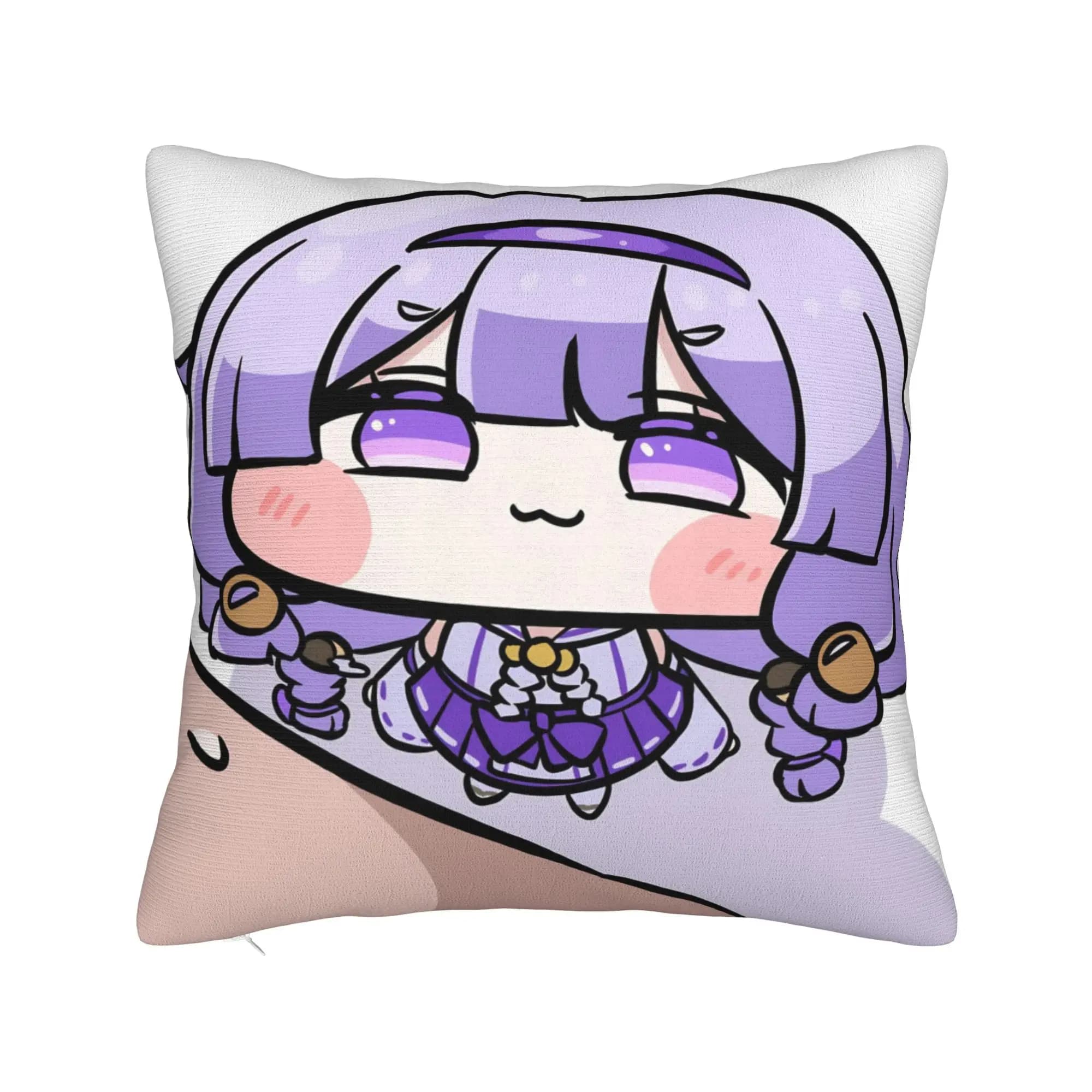 Federa decorativa per cuscino Trickcal C-Chibi Go Games Merch Seater, federa per cuscino, stile quadrato, multi-misura