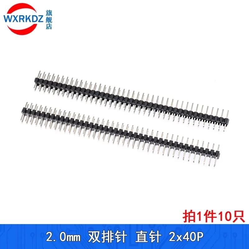 100 PZ 10 pz 2.0 MM Dip 2*40p PIN Doppia Fila PIN INTESTAZIONE MASCHIO Striscia Connettore 2X40P kit 2mm per arduino