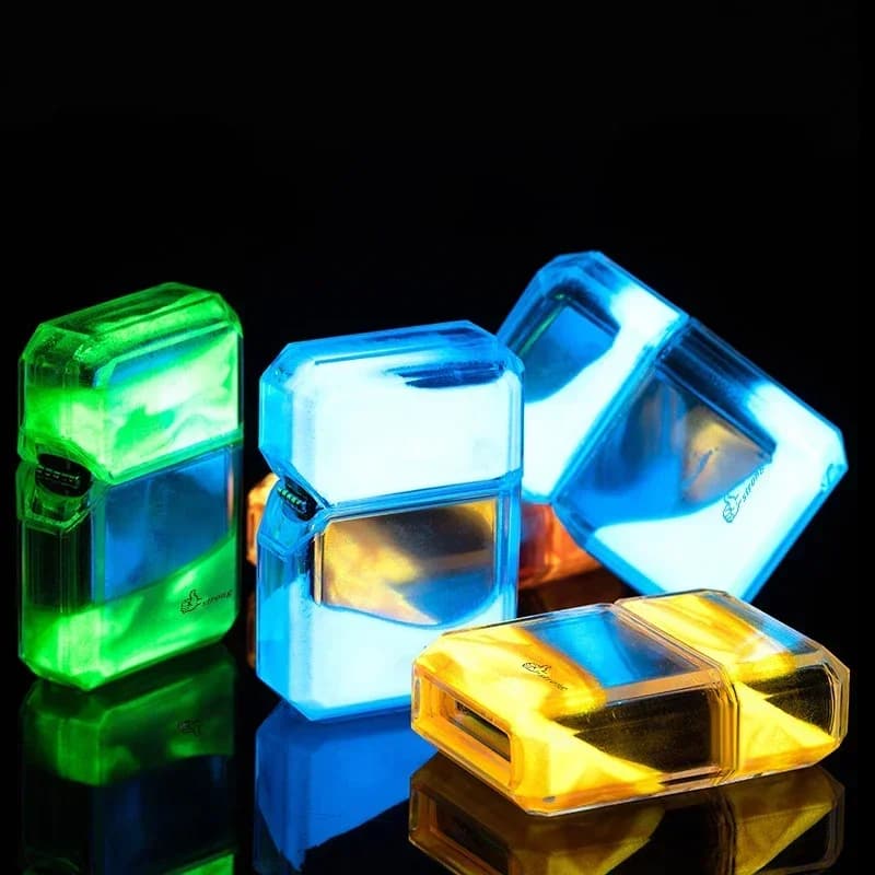 Creative Luminous Quicksand MetalGood-looking High-end Luxury Lighter Smoking Accessories Gift For Men