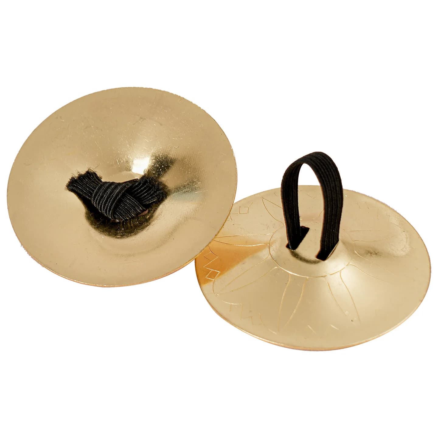 2PCS Copper Finger Cymbals Small Finger Cymbals Belly Dancing Mini Cymbals Musical Instrument Saucers Dance Finger-pointing