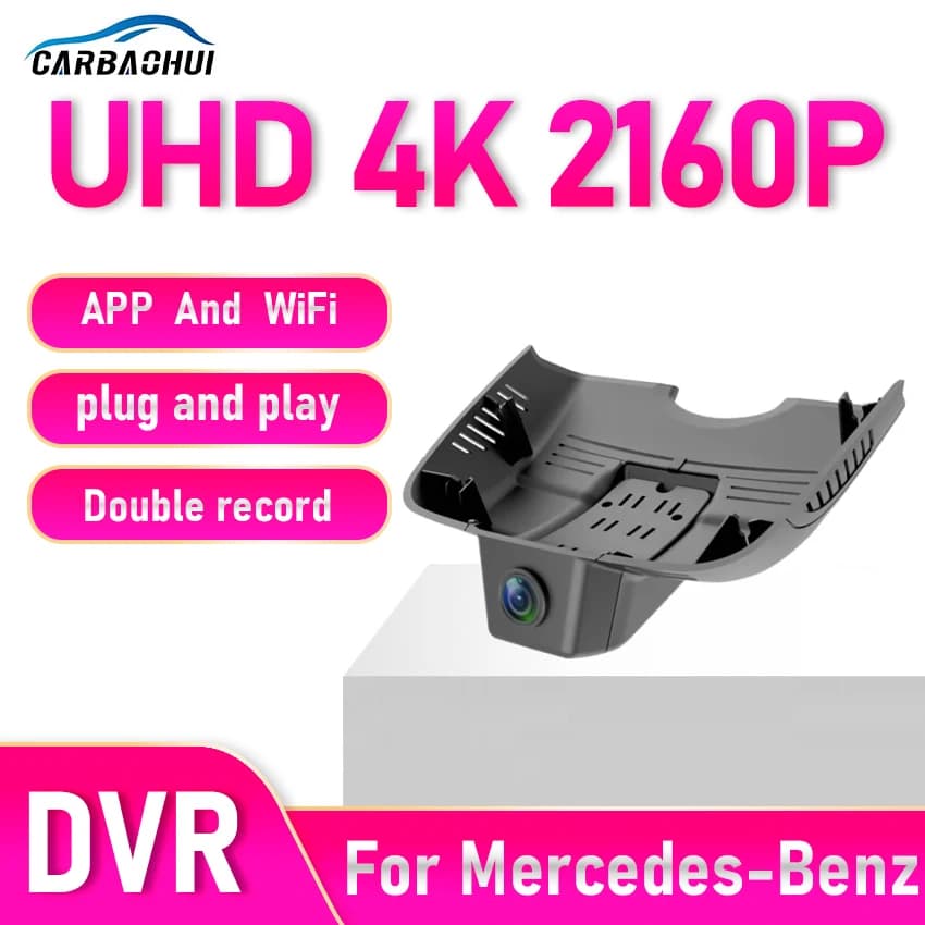 Dash Cam For Mercedes Benz E Class W212 W204 W207 C207 C200 E200 E230 E300 E350 Car Camera DVR WIFI,Plug and play UHD 4K DashCam