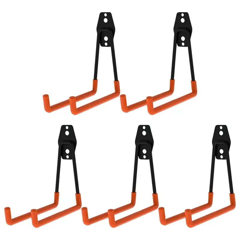 【GIORNO DEL GIORNO DI GRAZIA】Set di 5 ganci in metallo antiscivolo da parete per garage, resistenti, per riporre attrezzi da giardino e per la casa
