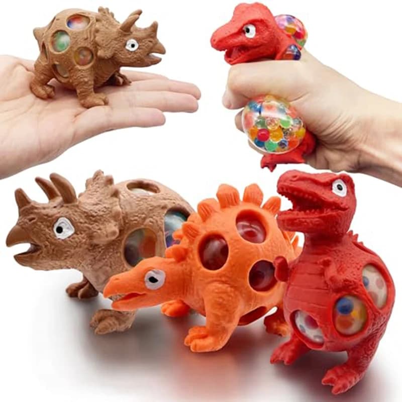 Creativo Dinosauro Palla Antistress Spremere Giocattolo Squishy con Perline Scoppie Divertimento Agitarsi Giocattolo Antistress Regalo Per I Bambini Ragazzo Compleanno
