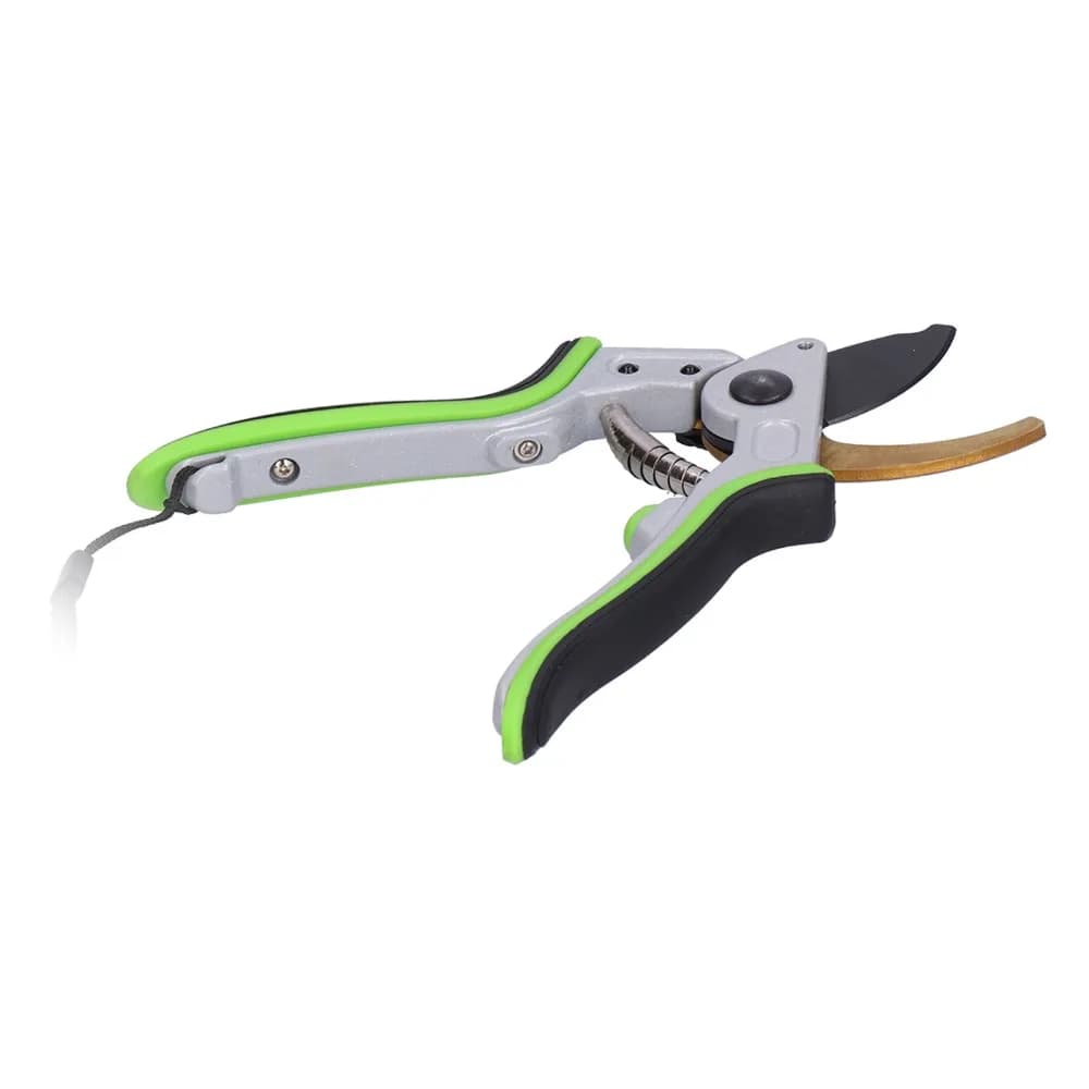 Professional Green Pruning Shears Nonslip Tooth Grooves Laborsaving Design Branch Cutter Sharp Blade Metal Bypass Pruners