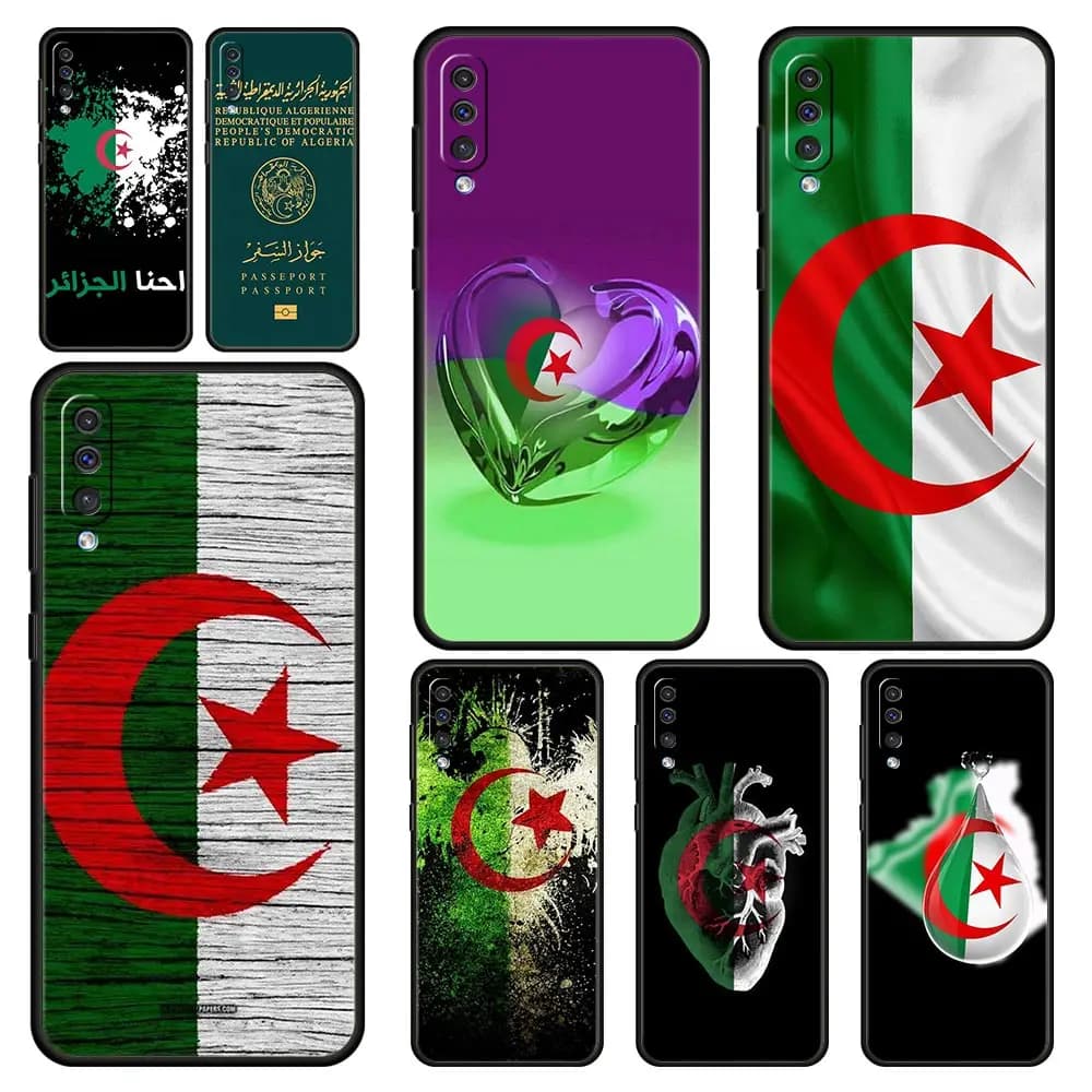 Custodia per telefono in morbido TPU per Samsung Galaxy A56 A36 A26 A16 A06 A54 A42 A34 A24 A22 A20 A12 A40 A50 5G Algeria Passport Fundas
