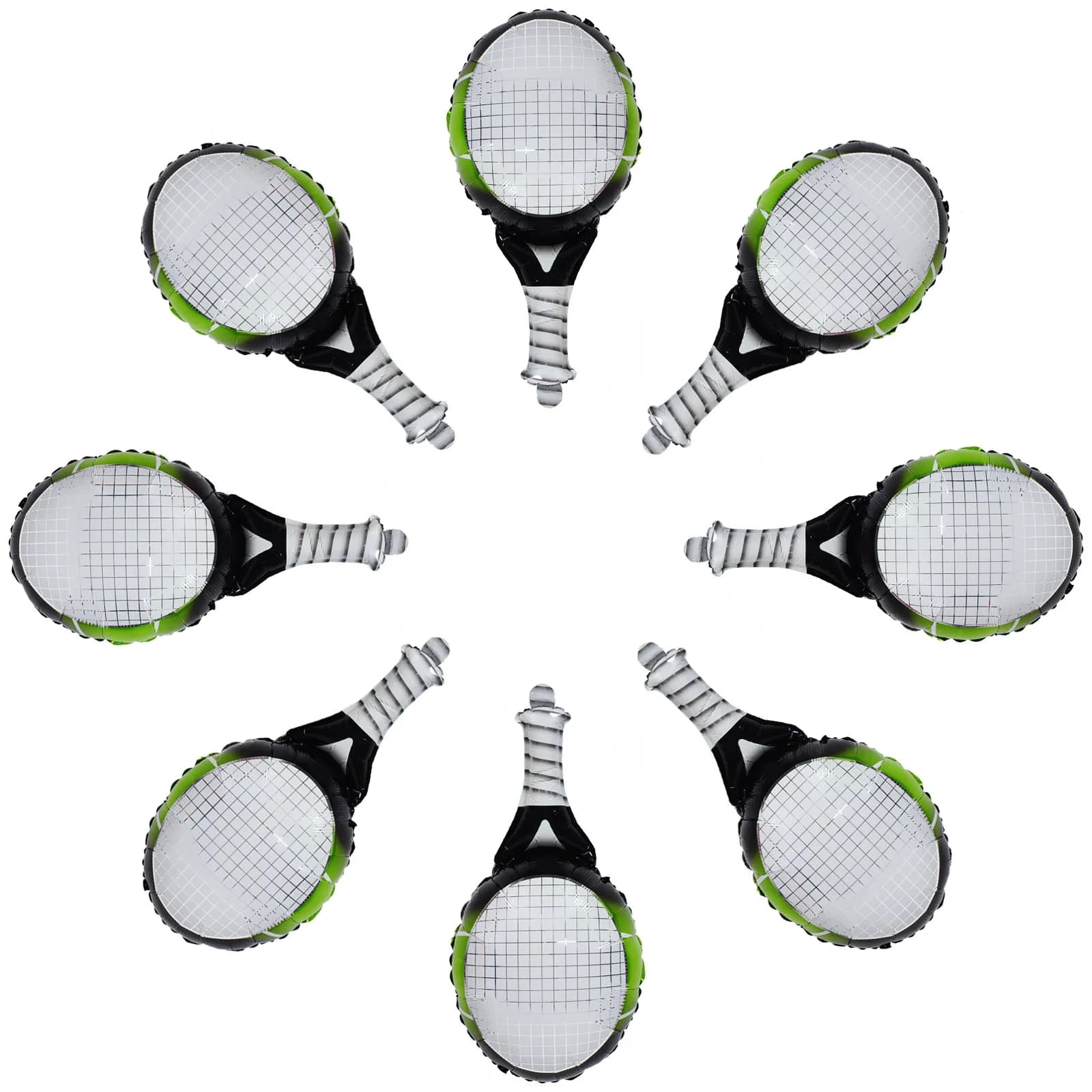 10 Palloncini a Forma di Palla da Tennis, Grandi Palloncini in Foil Gonfiabili con Fori Preperforati, Facili da Appendere, Decorazioni per Feste Sportive, Gadget per Compleanno a Tema Tennis