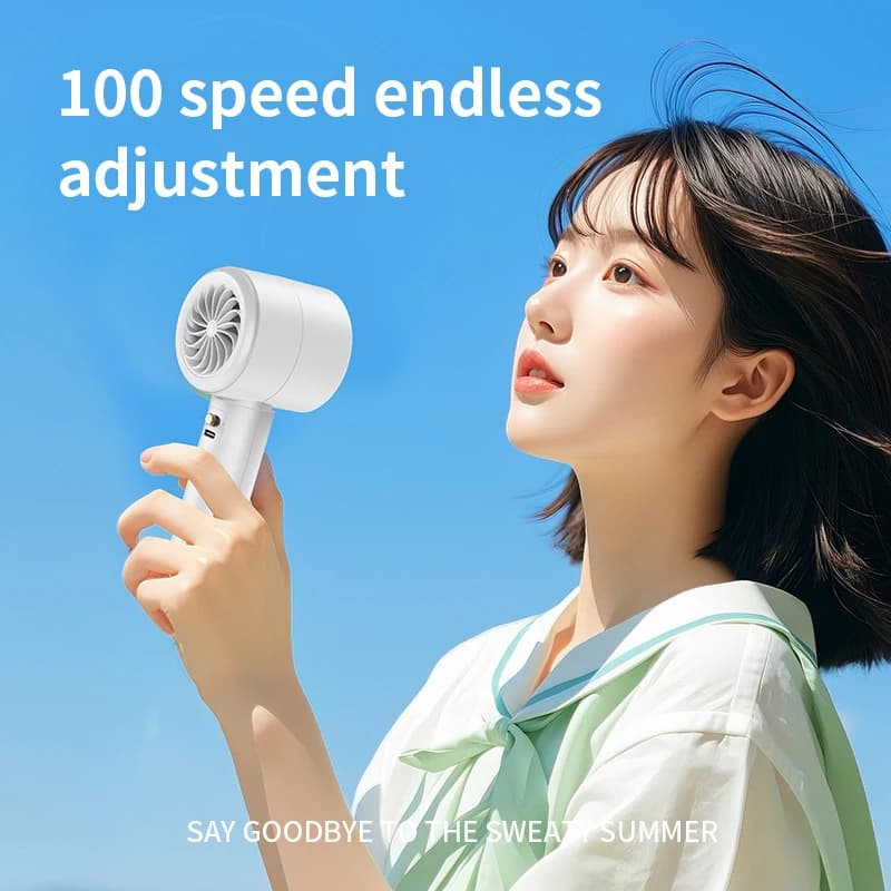 New 100 Speed N68 High-speed Handheld Fan USB Charging Turbo Fan Desktop Small Fan Travel Outdoor Activities Mini Portable Fan